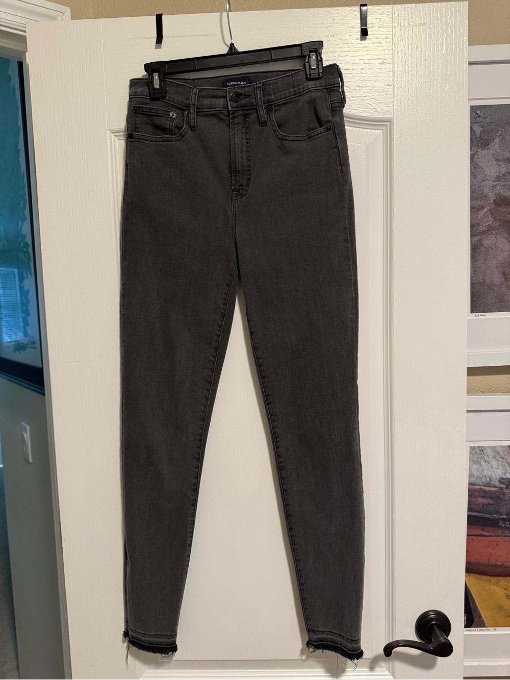 J. Crew Straight-Leg Jeans in Washed Black